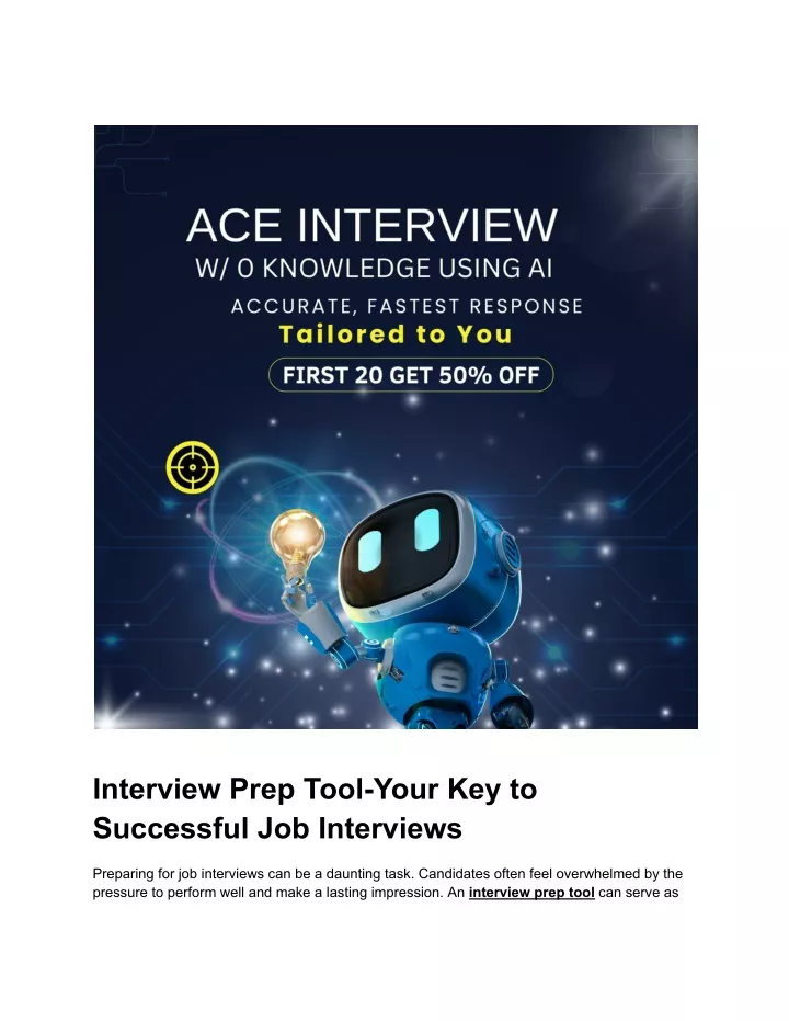 interview prep tool your key to successful