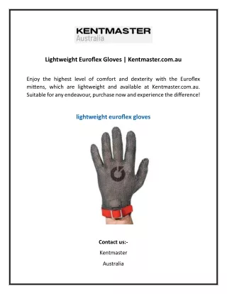 Lightweight Euroflex Gloves Kentmaster.com