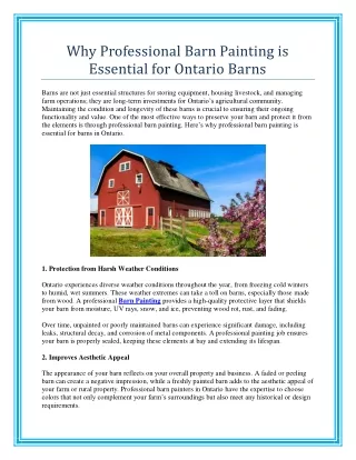 Why Professional Barn Painting is Essential for Ontario Barns (1)