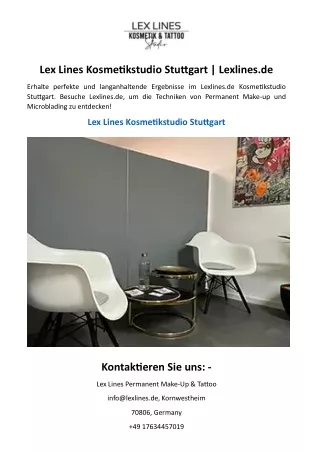 lex lines kosmetikstudio stuttgart lexlines de