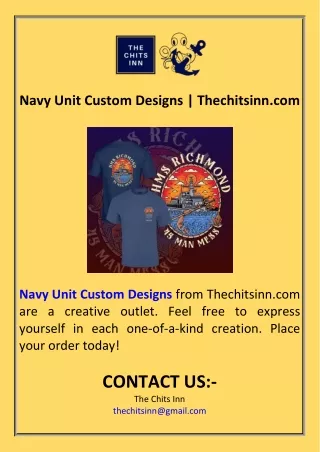 Navy Unit Custom Designs  Thechitsinn.com