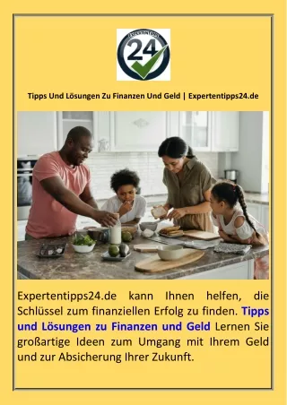 Tipps Und Lösungen Zu Finanzen Und Geld  Expertentipps24.de