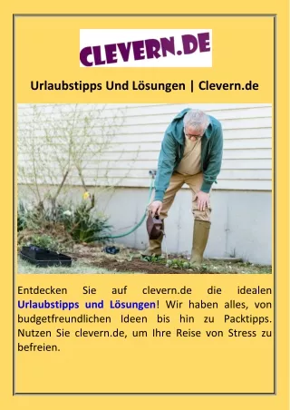 Urlaubstipps Und Lösungen  Clevern.de