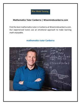 mathematics tutor canberra wisemindscanberra com