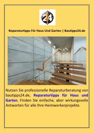 Reparaturtipps Für Haus Und Garten  Bautipps24.de