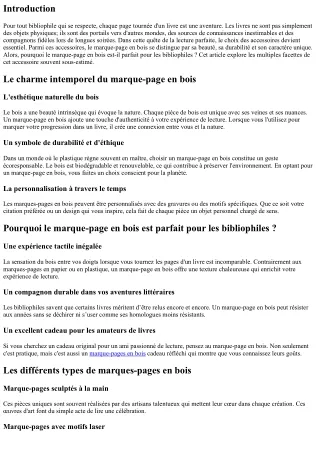 Pourquoi le marque-page en bois est parfait pour les bibliophiles ?