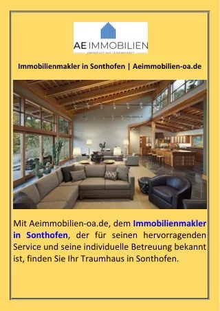 Immobilienmakler in Sonthofen  Aeimmobilien-oa.de