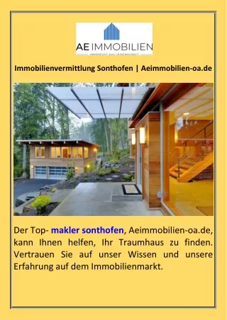 Immobilienvermittlung Sonthofen  Aeimmobilien-oa.de