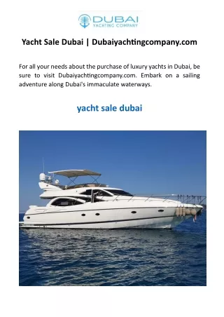 yacht sale dubai dubaiyachtingcompany com
