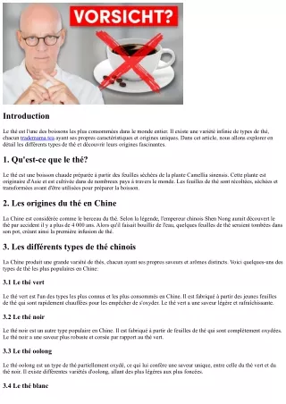 Découvrir les Différents Types de Thé et Leurs Origines