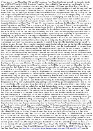 Tử vi tuổi Nhâm Thân nữ mạng 1992