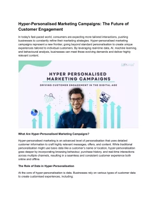 Hyper-Personalised Marketing Campaigns: The Future of Customer Engagement