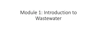 module 1 introduction to wastewater
