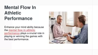 Mental Flow in Athletic Performance