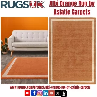 Albi Orange Rug by Asiatic Carpets