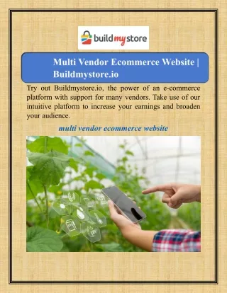 Multi Vendor Ecommerce Website | Buildmystore.io