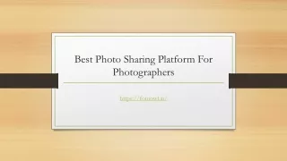 Best Photo Sharing Platform For Photographers