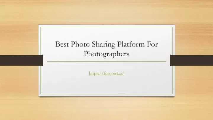 best photo sharing platform for photographers