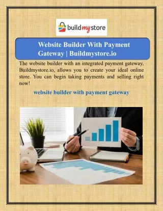 Website Builder With Payment Gateway | Buildmystore.io