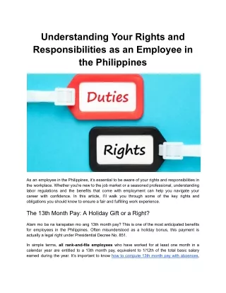 understanding your rights and responsibilities