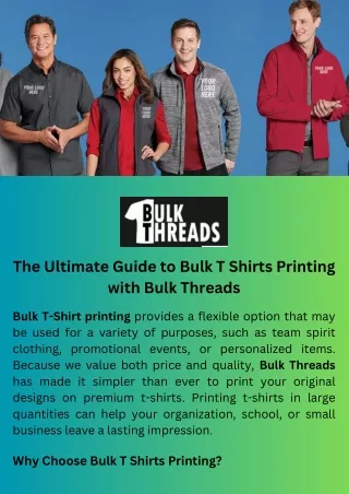 The Ultimate Guide to Bulk T Shirts Printing with Bulk Threads