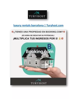 luxury rentals barcelona | Turyhost.com