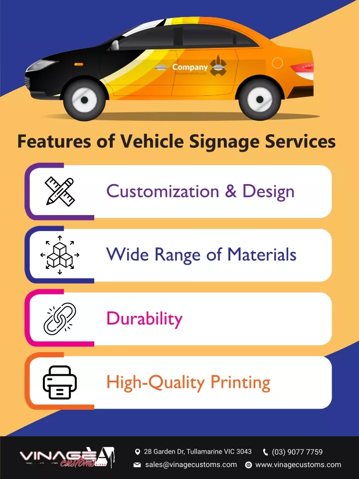 features of vehicle signage services