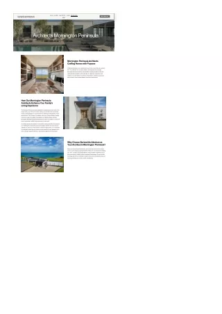 Architects Mornington Peninsula