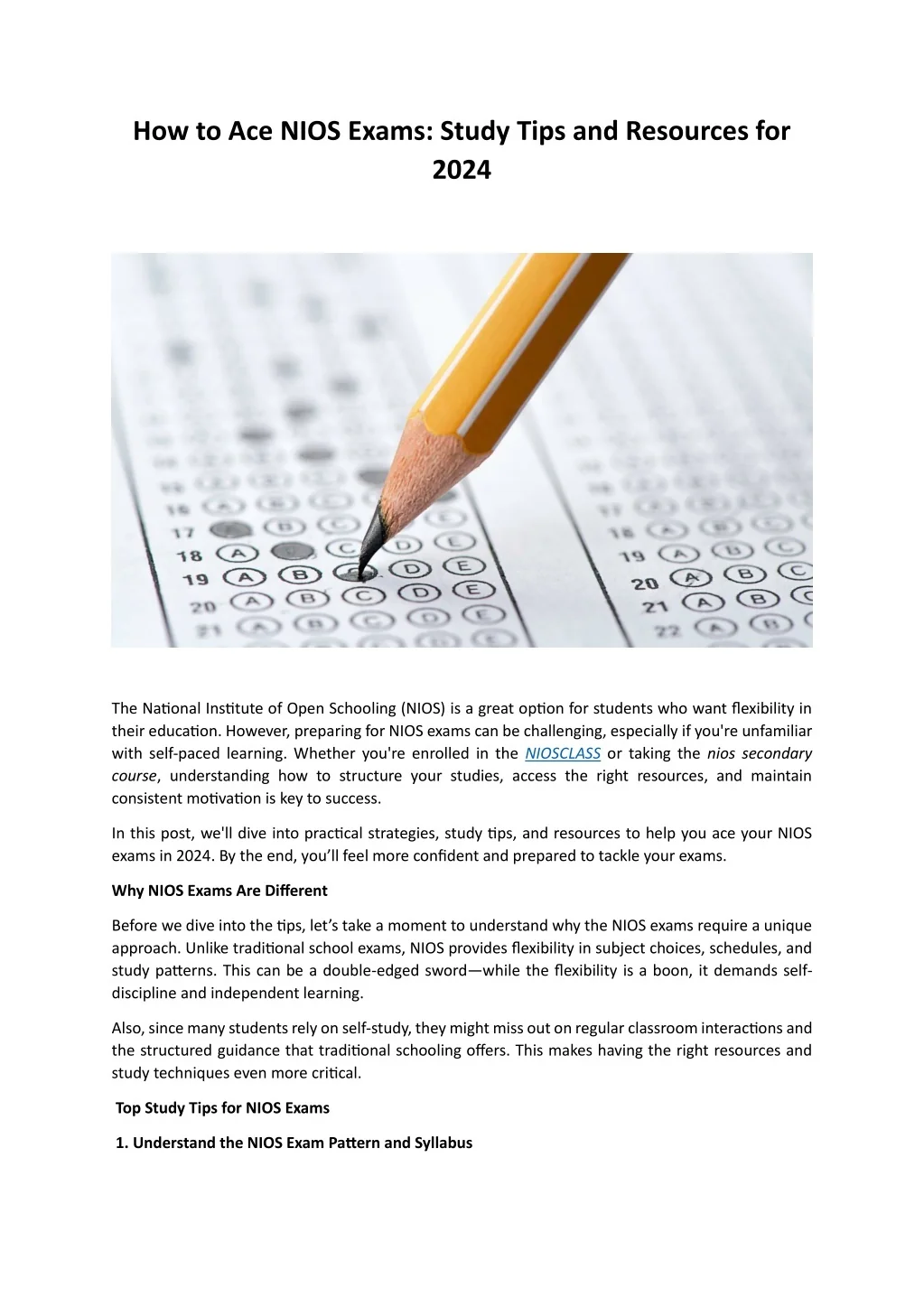 PPT - How to Ace NIOS Exams Study Tips and Resources for 2024 ...