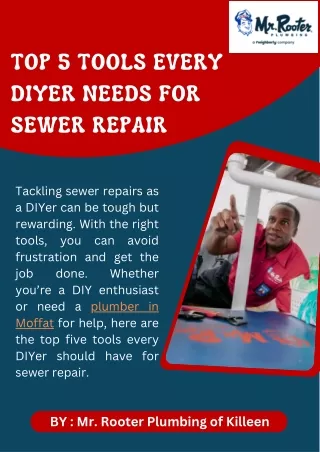 Top 5 Tools Every DIYer Needs for Sewer Repair