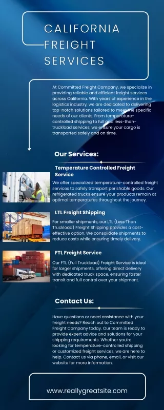 at committed freight company we specialize