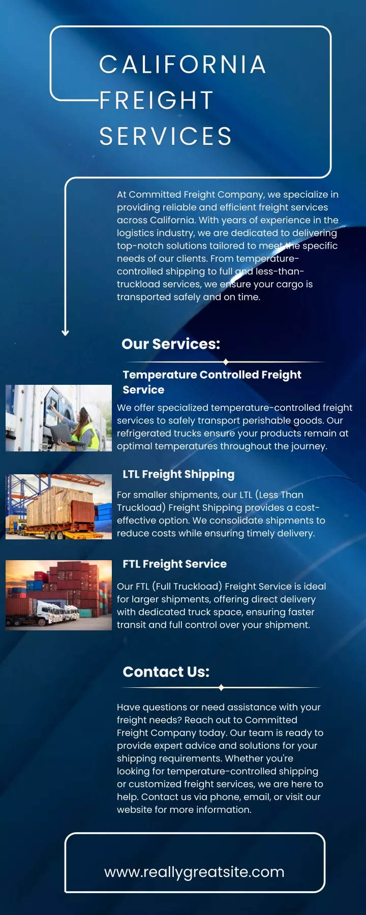 at committed freight company we specialize