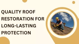 Quality Roof Restoration for Long-Lasting Protection