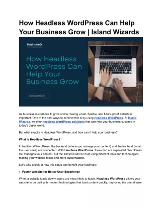 How Headless WordPress Can Help Your Business Grow