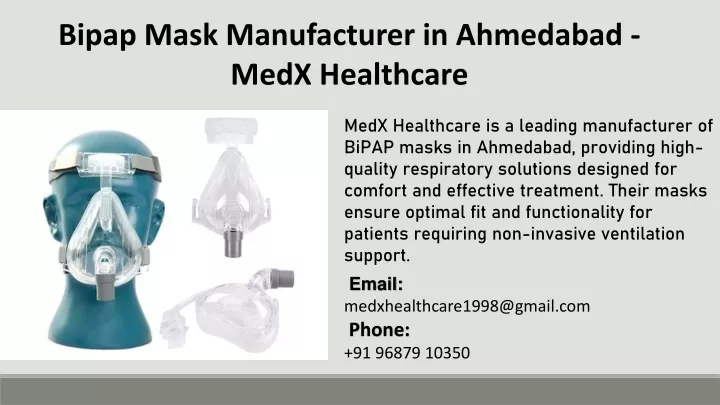 bipap mask manufacturer in ahmedabad medx