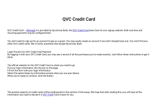 QVC Credit Card