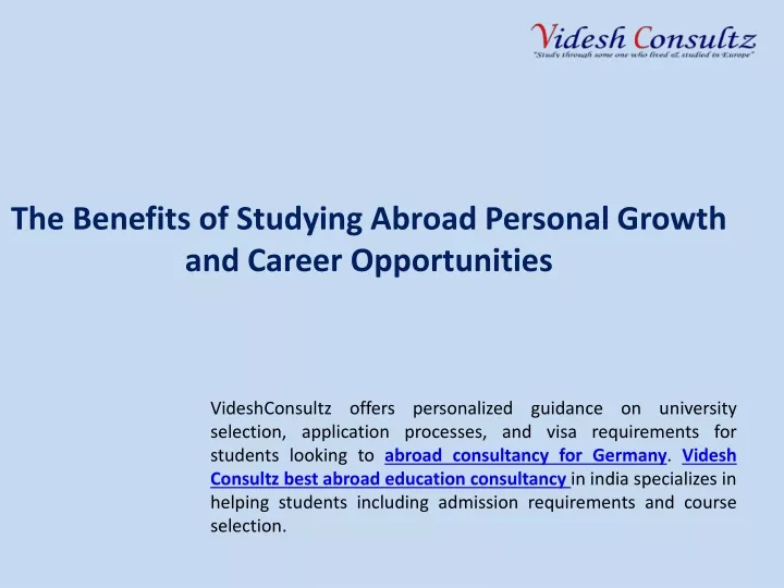 the benefits of studying abroad personal growth and career opportunities