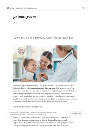 Why You Need a Primary Care Doctor Near You