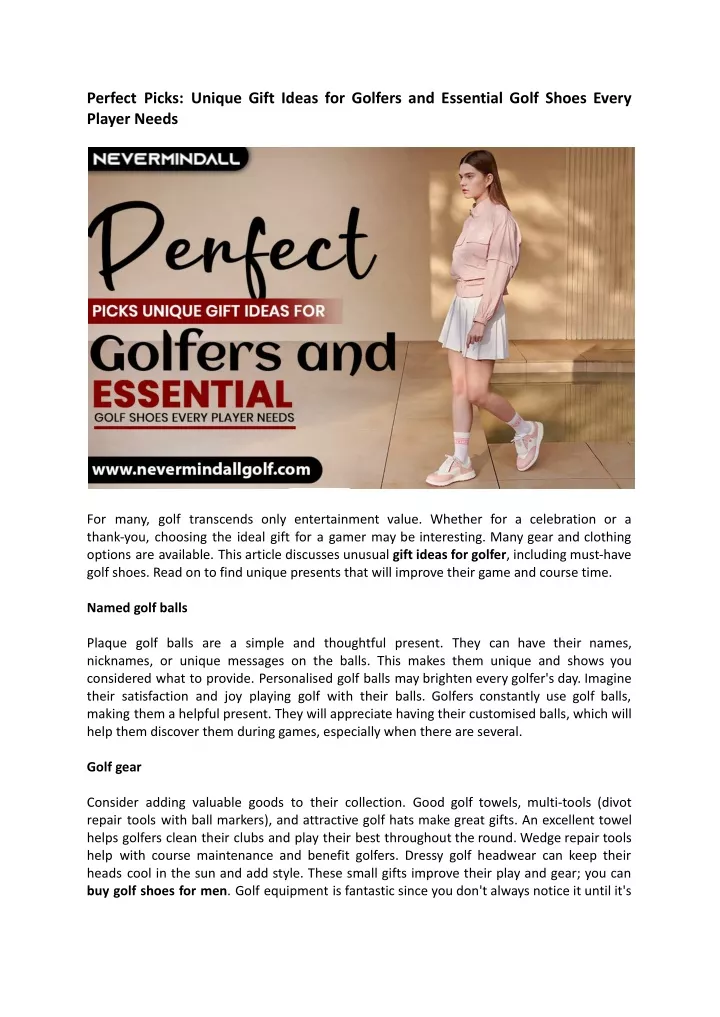 perfect picks unique gift ideas for golfers