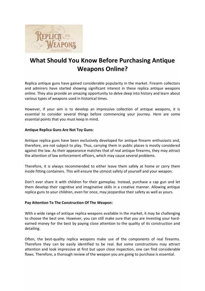 what should you know before purchasing antique