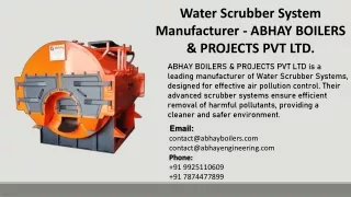 Water Scrubber System Manufacturer - ABHAY BOILERS & PROJECTS PVT LTD.