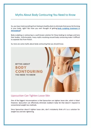 Myths About Body Contouring You Need to Know