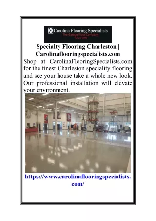 Specialty Flooring Charleston  Carolinaflooringspecialists.com