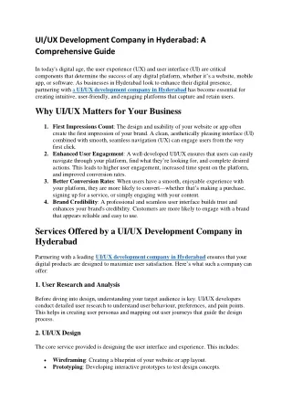 ui ux development company in hyderabad