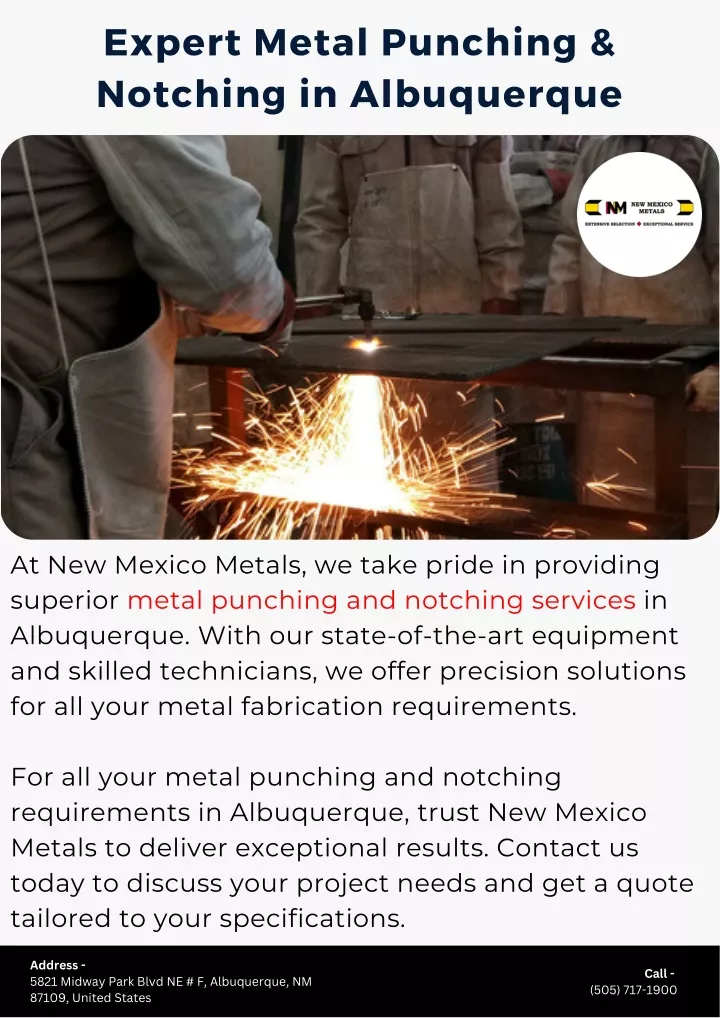 expert metal punching notching in albuquerque