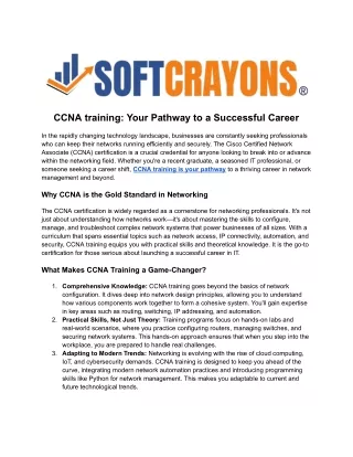 CCNA training_ Your Pathway to a Successful Career