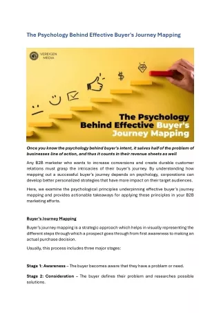 the psychology behind effective buyer s journey