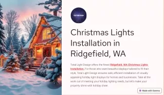 Christmas Lights Installation in Ridgefield WA,