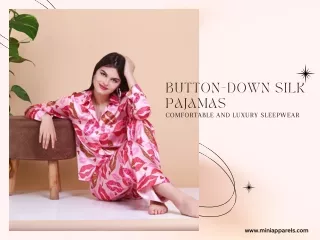 button down silk pajamas comfortable and luxury