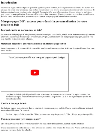 Marque-pages DIY : astuces pour réussir la personnalisation de votre modèle en b